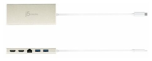 j5create USB Type-C Dual HDMI Mini Dock-Ethernet USB31 HUB PD20