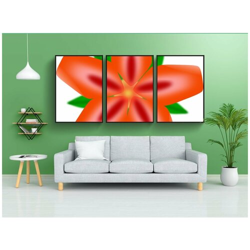 фото Набор модулных постеров для интерьера "цветы, апельсин, аннотация" 60x90 см. в тубусе, без рамки lotsprints