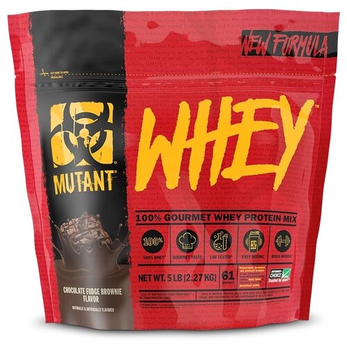 Протеин Mutant Whey, 2270 гр., шоколадный брауни протеин mutant whey 2270 гр клубника со сливками