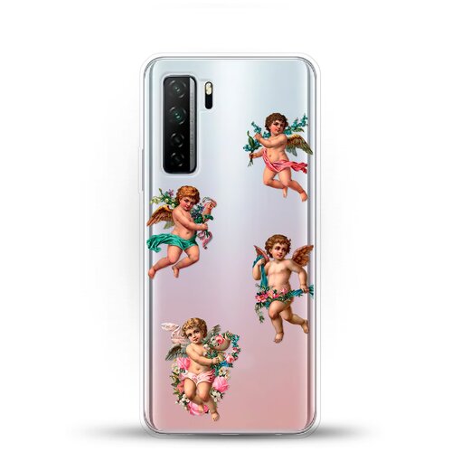 фото Силиконовый чехол ангелочки на huawei nova 7 se andy & paul