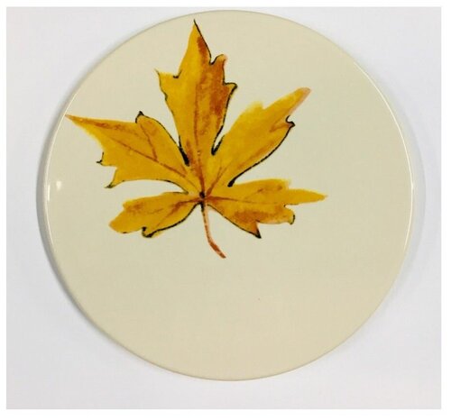 Блюдо керамическое сервировочное плоское Ceramiche Noi Leaves, 24 см