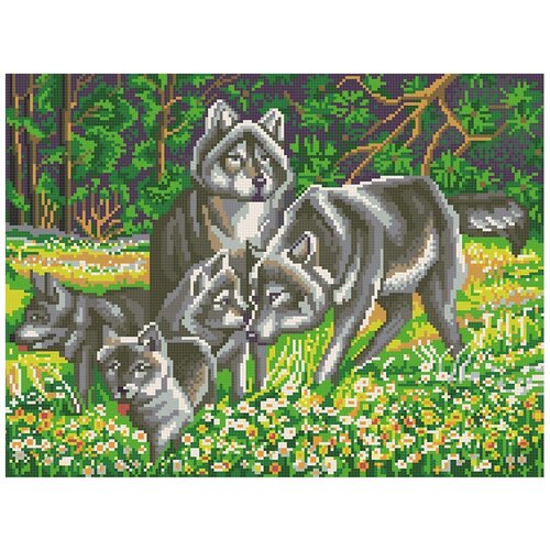 Набор для вышивания Конёк 7819 Волчья семья