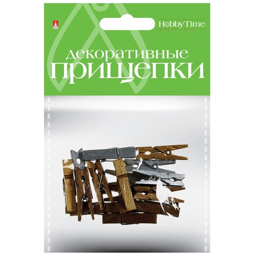 Декоративные прищепки. Набор №10 металлизированные цвета . Микс 35ММ, (3 цвета), Арт. 2-360/10