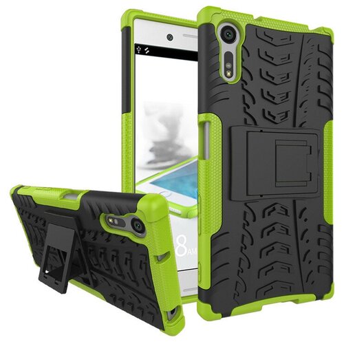 фото Чехол mypads для sony xperia xz противоударный усиленный ударопрочный зеленый