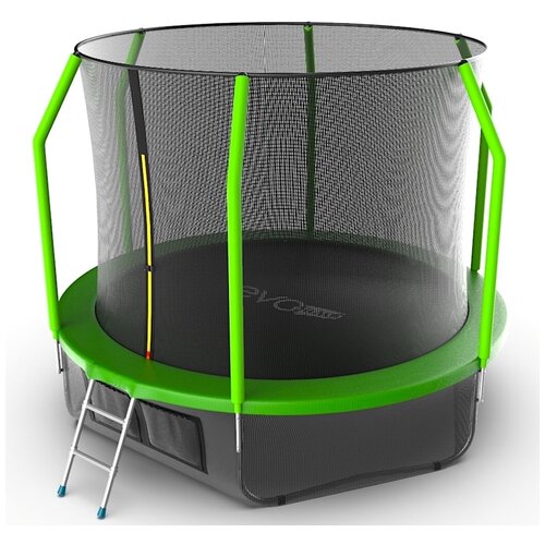 Каркасный батут EVO Jump Cosmo 10FT с нижней сетью 305х305х254 см , green батут evo jump standard 10ft green