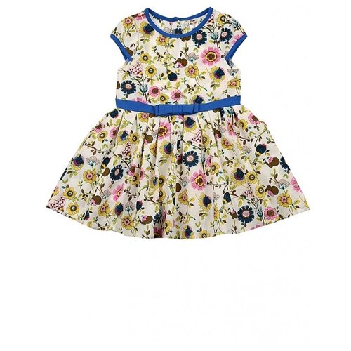 Платье для девочек Mini Maxi, модель 3303, цвет васильковый/желтый, размер 98