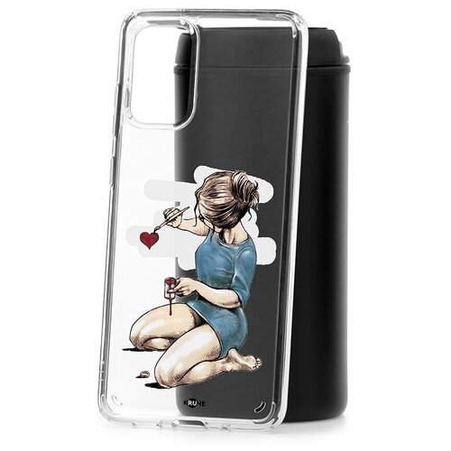 фото Чехол на samsung galaxy s20 plus kruche print рисуя любовь / чехол для samsung / чехол с рисунком / чехол с принтом / чехол для самсунг / чехол для самсунг / бампер на гелакси / чехол накладка для гэлэкси / противоударная накладка для samsung galaxy / защита для galaxy / защита на samsung / cиликоновый чехол для samaung galaxy / пластиковый чехол на самсунг / защитный чехол для самсунг / чехольчик / защита телефона / ударопрочный чехол / галакси кruче