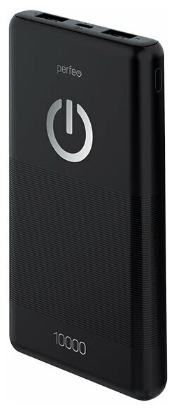 Внешний аккумулятор Perfeo 10000 mah + Micro usb /In Micro usb /Out USB 1 А, 2.1A/черный