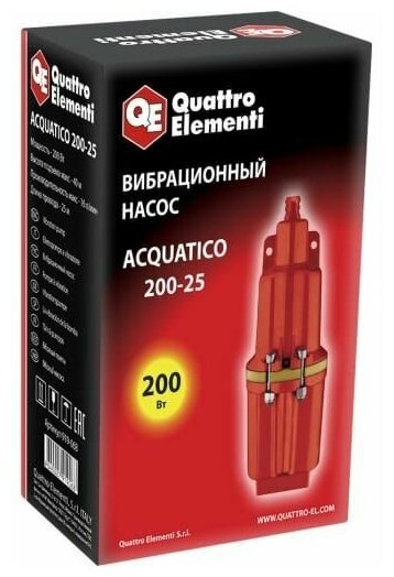 Вибрационный насос QUATTRO ELEMENTI Acquatico 200-25 кабель 25 м 919-068 - фотография № 8