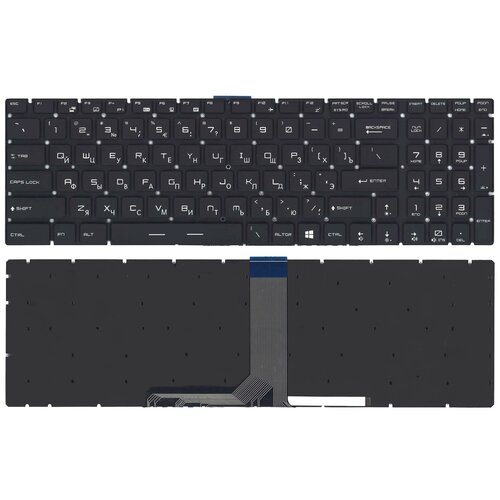 Клавиатура для ноутбука MSI GT72 GS60 GS70 GP62 GL72 GE72 черная с 7-цветной подсветкой 3140₽