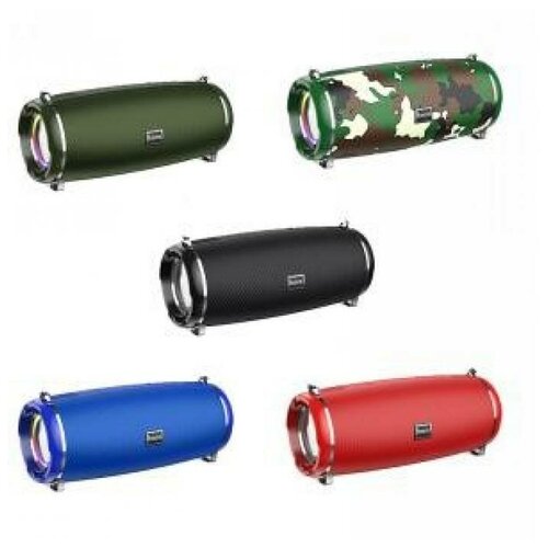 колонка hoco hc12 sports черная Портативная колонка bluetooth HOCO HC2 Xpress sports BT speaker RGB, синяя