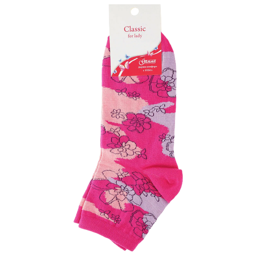 фото Женские носки гамма средние, размер 23-25, розовый