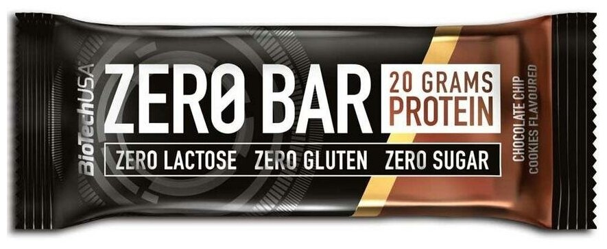 BioTechUSA Zero Bar Протеиновые батончики без сахара 50 г шоколад-печенье (20 шт.)