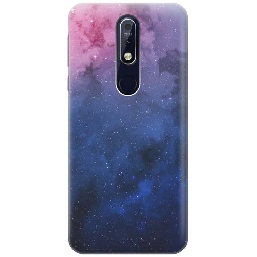 фото Gosso ультратонкий силиконовый чехол-накладка для nokia 7.1 (2018) с принтом "звездное зарево"