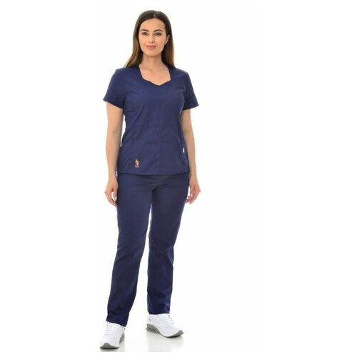 фото Костюм медицинский женский "киса" 124.1.41 (42/синий/тиси люкс) medicalwear