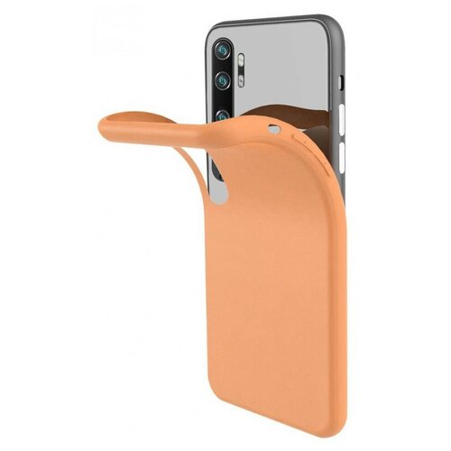 Накладка силиконовая Silicone Cover для Xiaomi Mi Note 10 (CC9 Pro) оранжевая