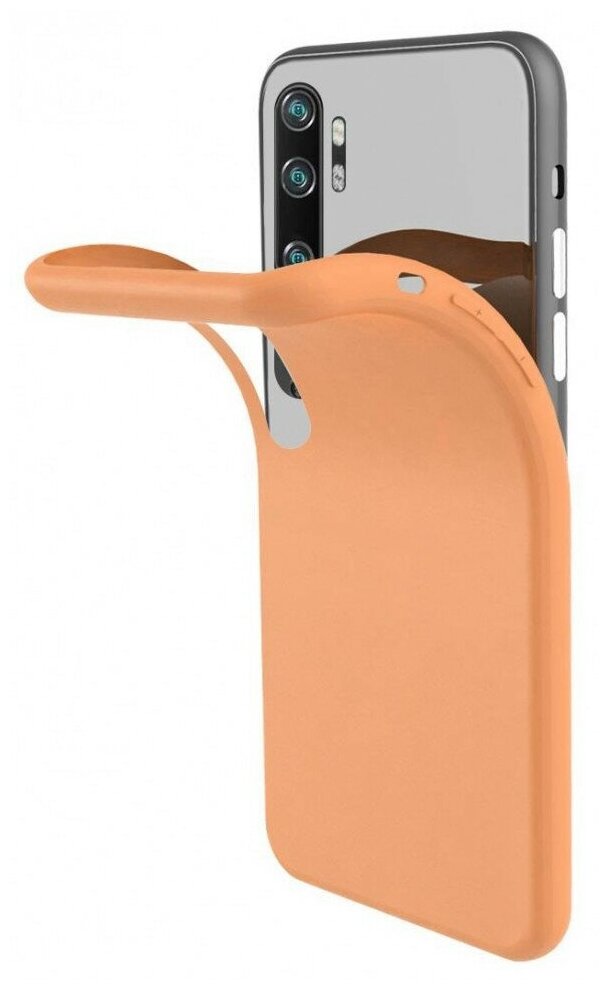 Накладка силиконовая Silicone Cover для Xiaomi Mi Note 10 (CC9 Pro) оранжевая