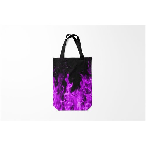 фото Сумка-шоппер / 31х42 см / популярные иллюстрации / фиолетовый огонь violet flame neon burnettie