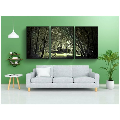 фото Набор модулных постеров для интерьера "зима, снег, зимний" 60x90 см. в тубусе, без рамки lotsprints