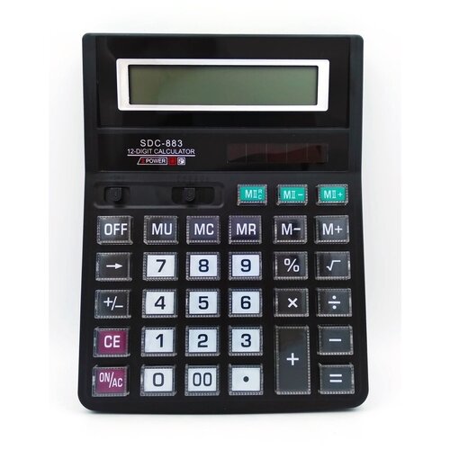 Калькулятор 12 разрядов настольный большой SDC-883, калькулятор для вычислений, калькулятор для ЕГЭ, калькулятор для школы, калькулятор для работы