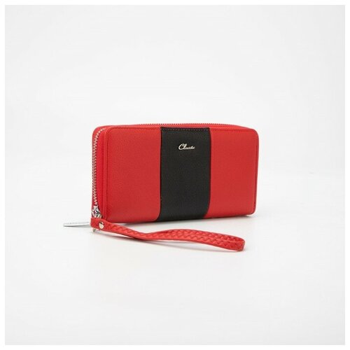 фото Кошелёк на молнии, цвет красный
