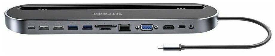 USB-Хаб BlitzWolf BW-TH9 12 in 1 USB C Docking Hub Black