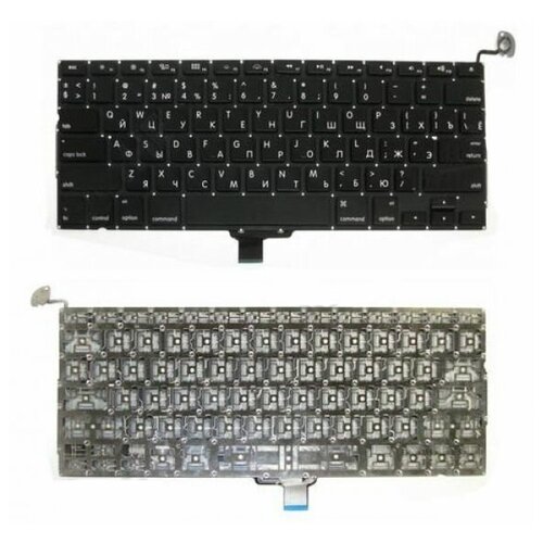 Клавиатура для ноутбука Apple MacBook A1278 черная плоский Enter 1166₽