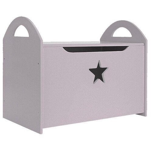 фото Детский сундук (ящик) серый со звездочкой посиделкин