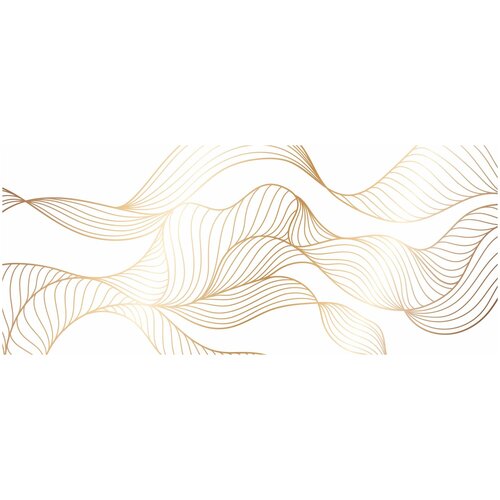 Фотообои Уютная стена Линейная волн композиция на светлом фоне 640х270 см Виниловые Бесшовные (единым полотном)