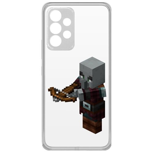 Чехол-накладка Krutoff Clear Case Minecraft-Разбойник для Samsung Galaxy A33 (A336) чехол накладка krutoff clear case женский день белые лилии для samsung galaxy a33 a336