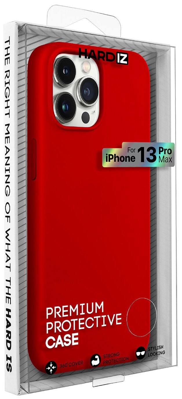 Чехол для iPhone 13 Pro Max Hardiz Liquid Silicone Case Red