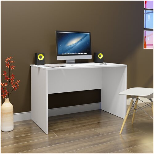 Стол письменный, компьютерный, офисный, парта для школьника от производителя с ящиками и тумбой, Delice Стади, белый, 110 x 70 x 60