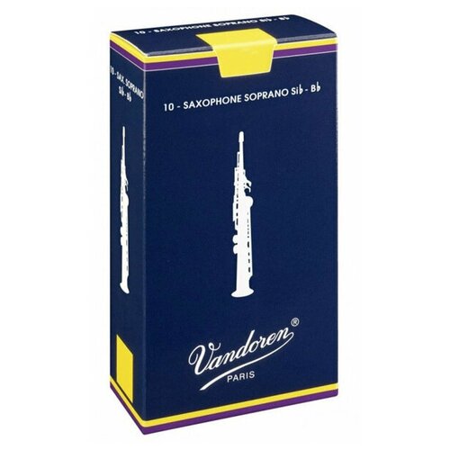 SR2025 Трости для саксофона Сопрано Традиционные №2,5 (10шт) Vandoren трости для саксофона сопрано vandoren sr203 3 10шт