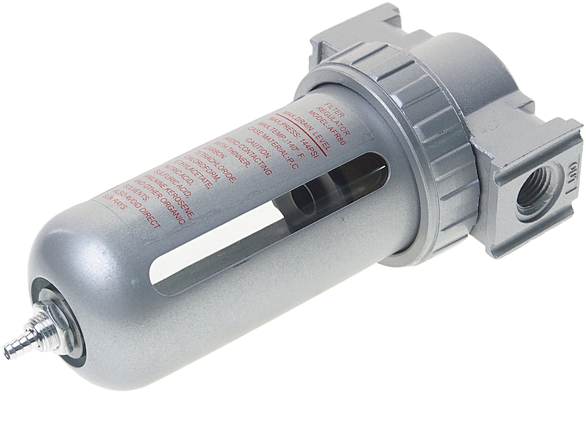Фильтр влагоотделитель для пневмосистемы 1/4"(10bar температура воздуха 5-60С.10Мк ) ROCKFORCE /1 NEW