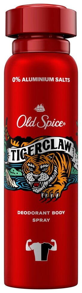 Old Spice Дезодорант спрей Tigerclaw, 150 мл, 100 г