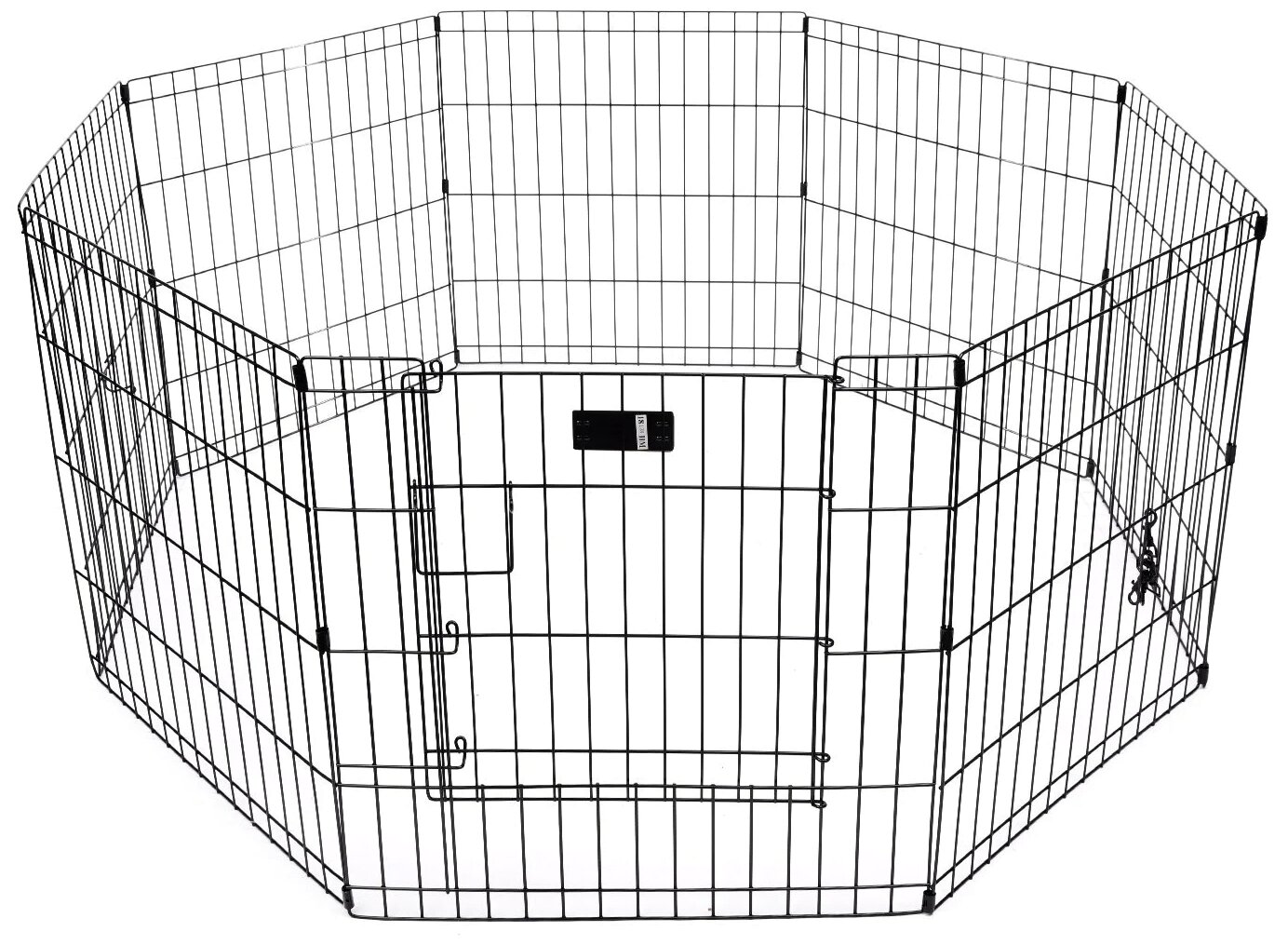 Вольер MidWest Life Stages для собак, 8 панелей 61х61h см, с дверью-MAXLock черный - фотография № 1
