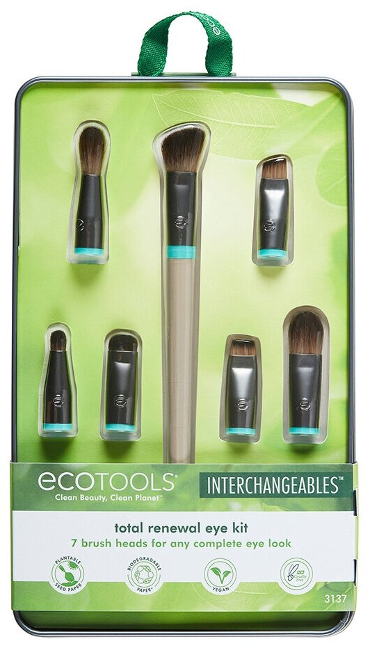 фото Набор кистей для макияжа глаз (7 сменных насадок и 1 ручка) EcoTools Interchangeables Total Renewal