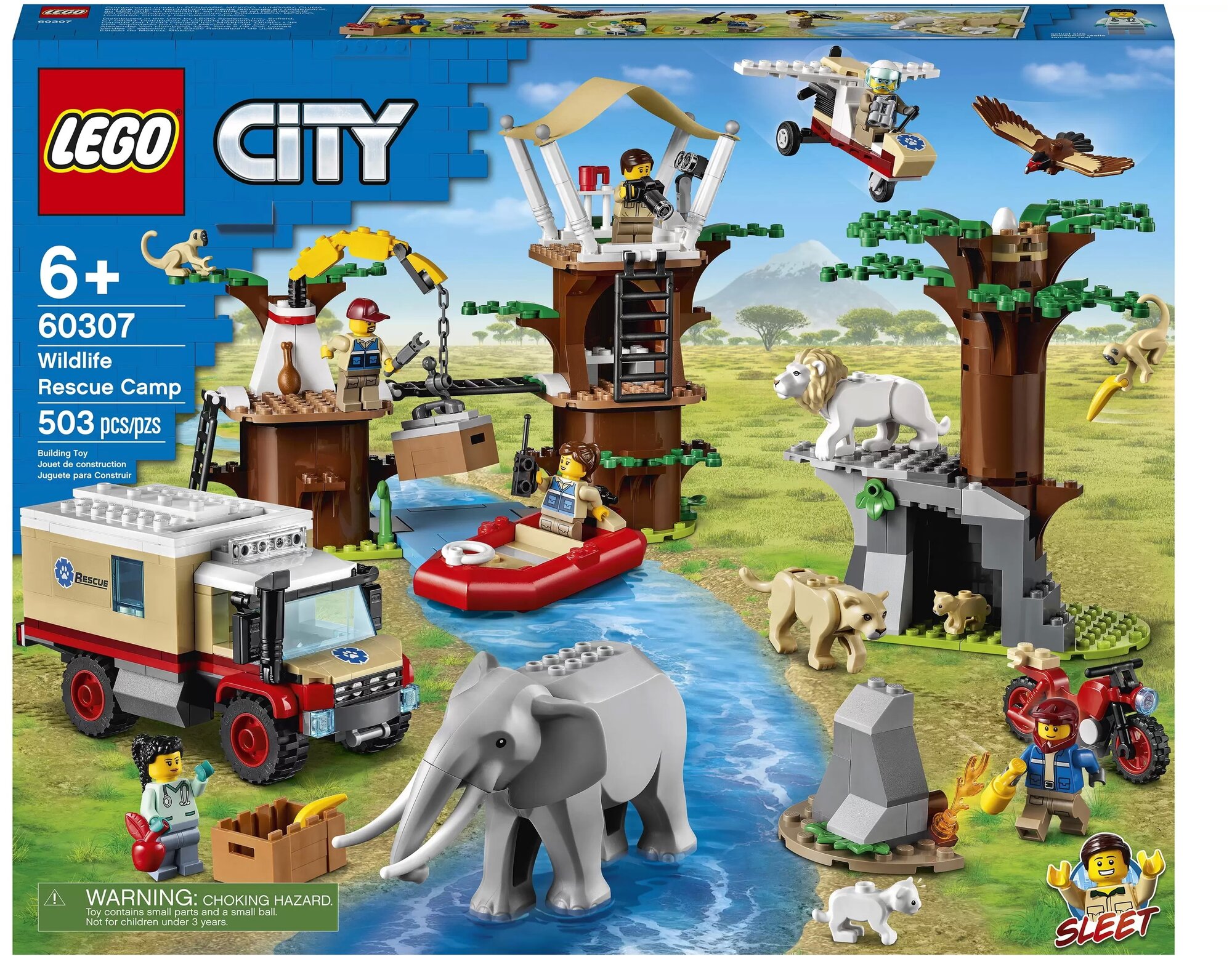 Конструктор LEGO City 60307 Лагерь спасения дикой природы, 503 дет.