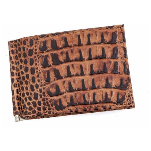 фото Зажим для купюр premier+urb из натуральной кожи, бумагодержатель, компактный кошелек, зажим для денег темно-коричневый cro-m-54-300