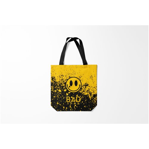фото Сумка-шоппер / 40х40 см / популярные иллюстрации / вейперы bad drip burnettie