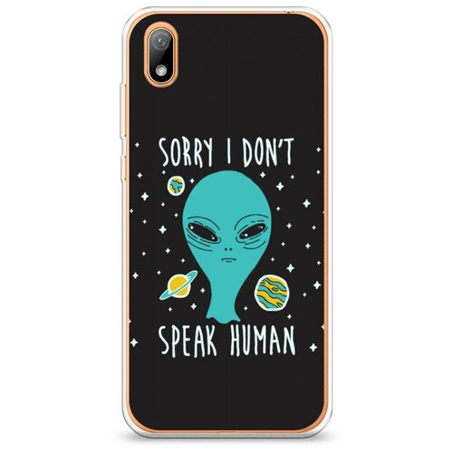 фото Силиконовый чехол "speak human" на huawei y5 2019 / хуавей y5 2019 case place