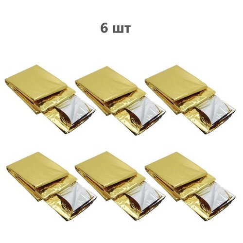 Термоодеяло/покрывало походное туристическое, 160*210 см (6 шт. )