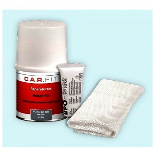 CARFIT 2-222-0250 Набор для ремонта пластика, сквозных повреждений 250g эпоксидка стеклоткань CarFit