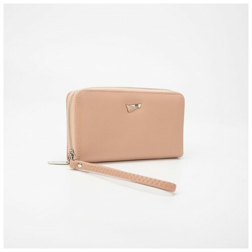 фото Кошелёк на молнии, с ручкой, цвет розовый нет бренда
