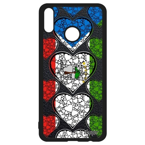 фото Защитный чехол на мобильный // honor 8x // "флаг гвинеи экваториальной с сердцем" любовь государственный, utaupia, цветной