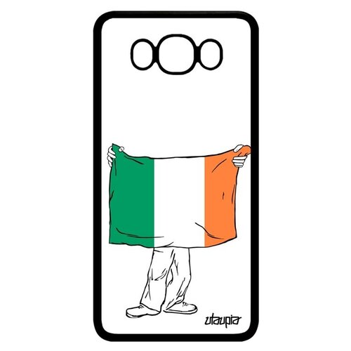 фото Защитный чехол на телефон // samsung galaxy j7 2016 // "флаг ирландии с руками" государственный дизайн, utaupia, белый