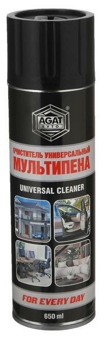 фото Очиститель пенный агат For Every Day универсальный, мультипена, 650 мл, аэрозоль с щёткой