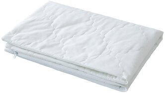 Чехол сменный для подушки Самойловский текстиль 50x70 стеганный, на молнии белый