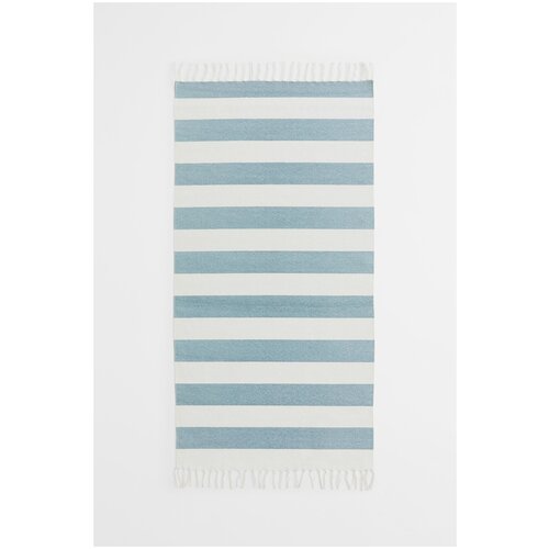Полосатый ковер из хлопка, 70x140 см, H&M