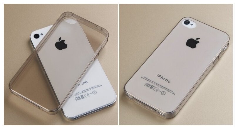 Чехол панель-накладка MyPads для iPhone 4/ 4S ультра-тонкая из полипропилена черная